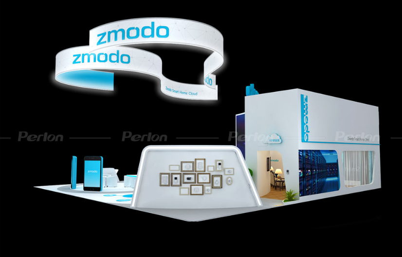 美國展臺設計效果圖